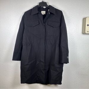 Vince Charcoal Wool Blend Coat